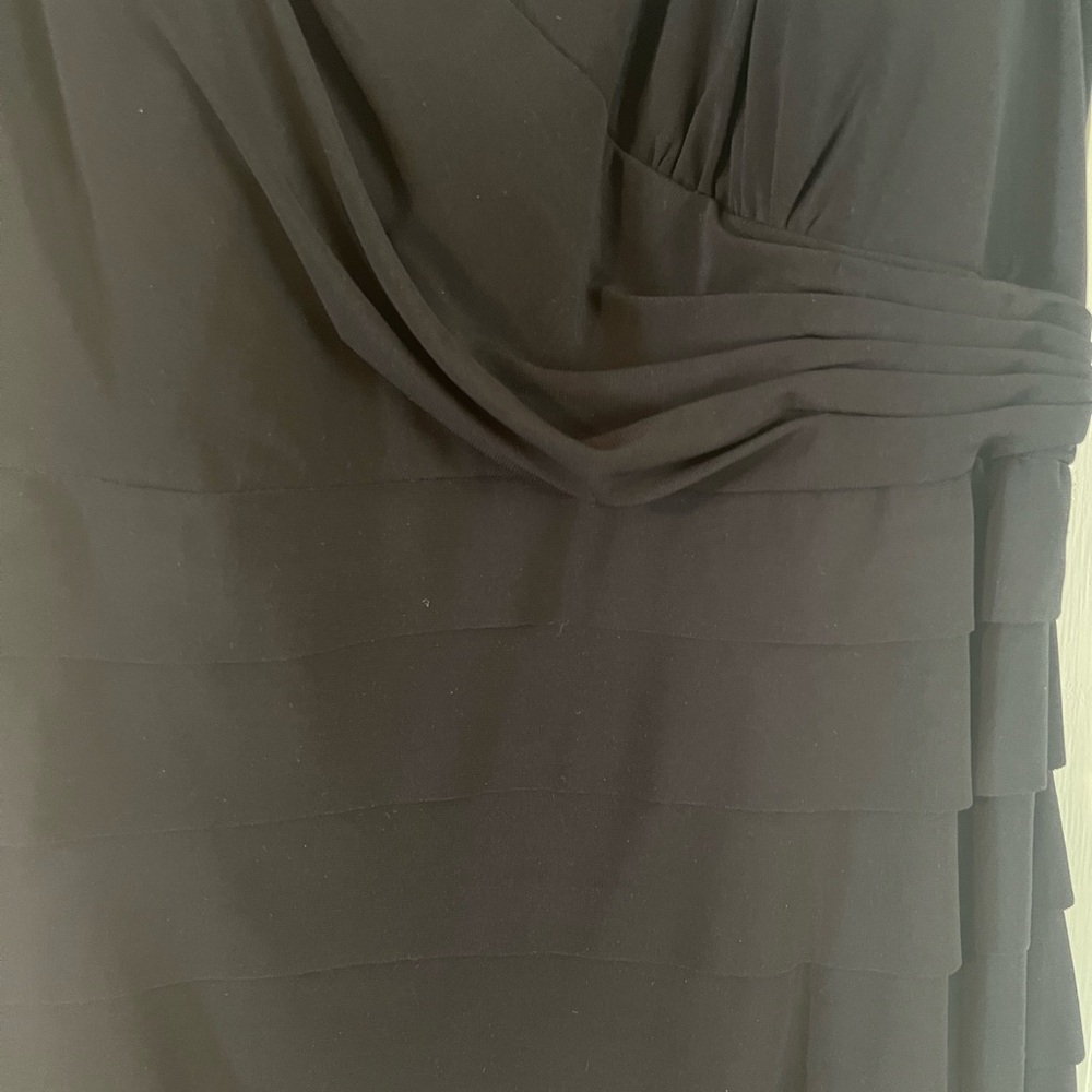 Black coattail dress